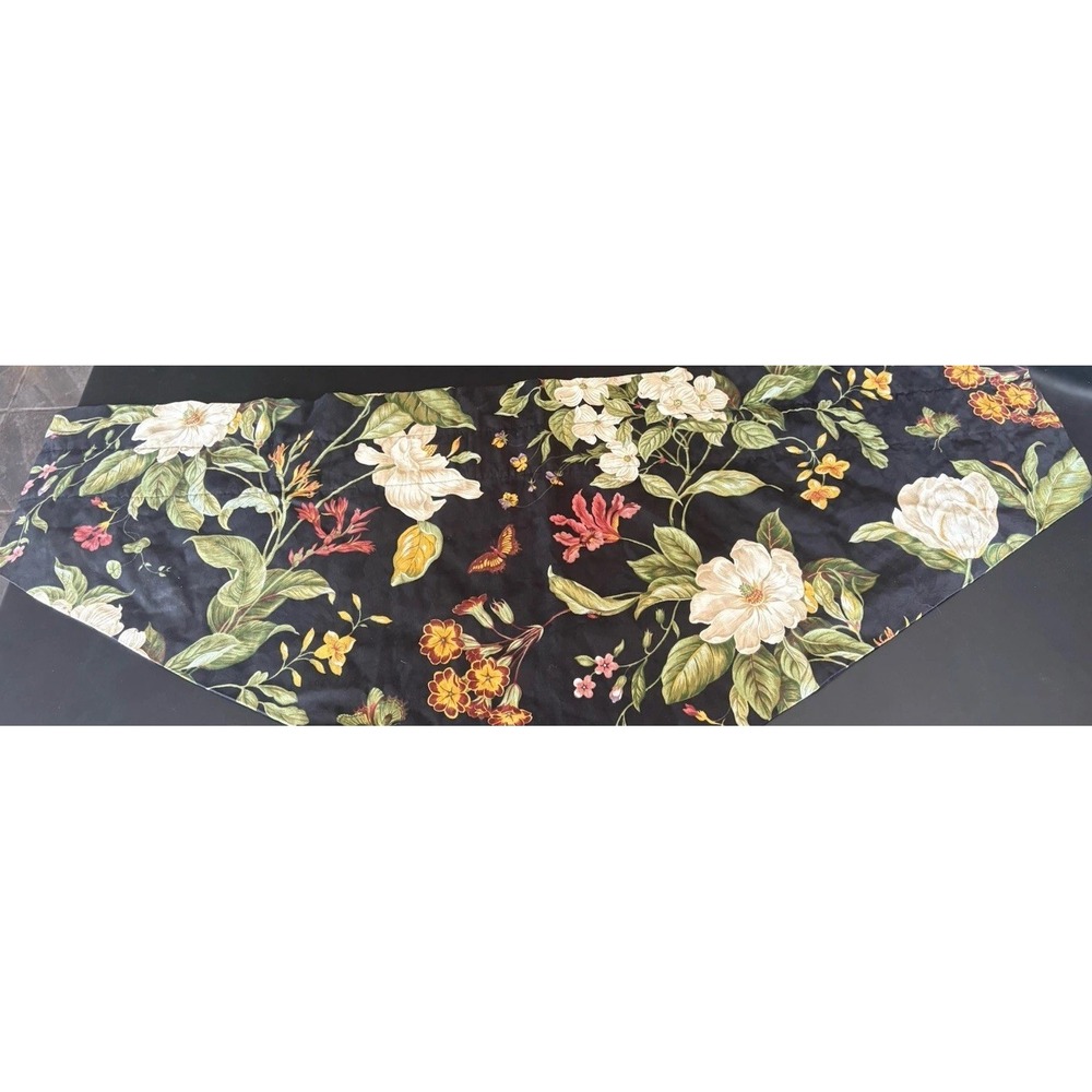 Waverly- 2 Valances, Williamsburg, Botanical Fabric, Lined, Each 51"x 23"